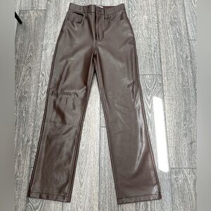 Abercrombie Brown Leather Pants